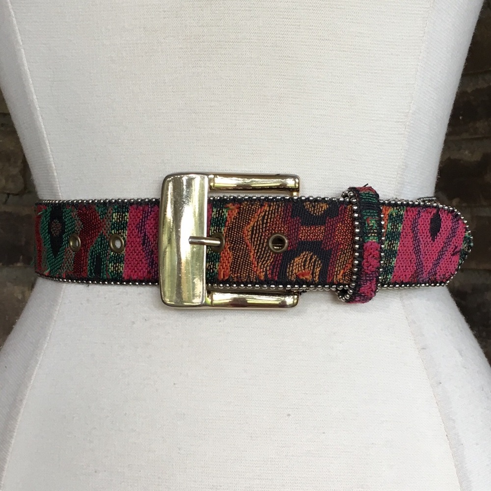 Vintage Belt S Women's Wide Beaded